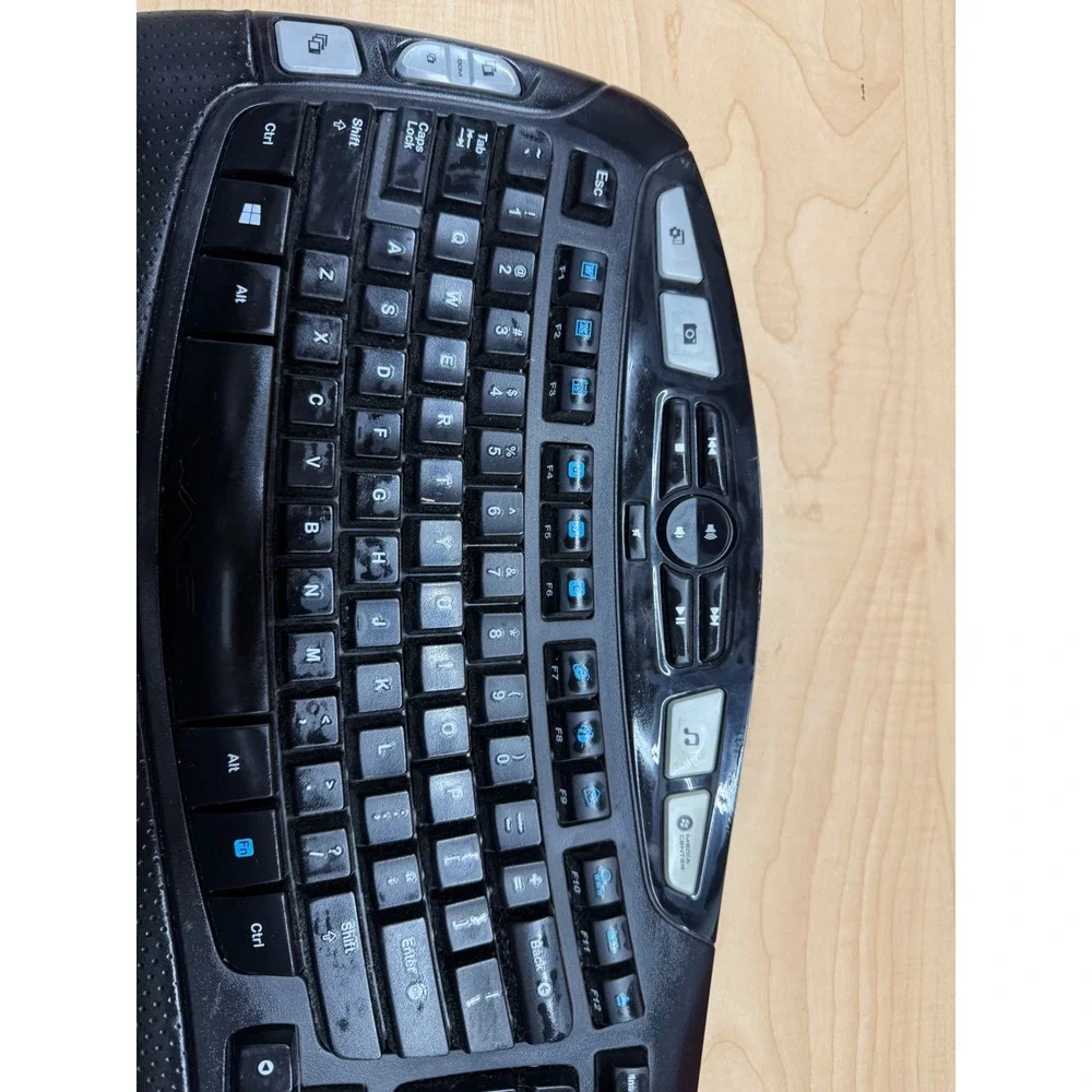 Logitech K350 Wireless Wave Keyboard Ergonomic Black K350 Untested